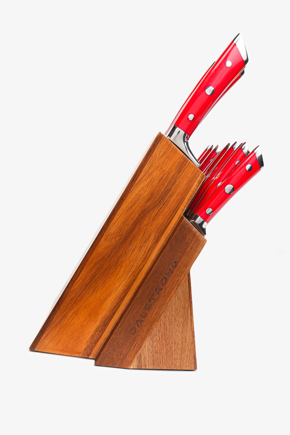 18-piece Colossal Knife Set with Block | Red Handles | Gladiator Series | Knives NSF Certified | Dalstrong ©