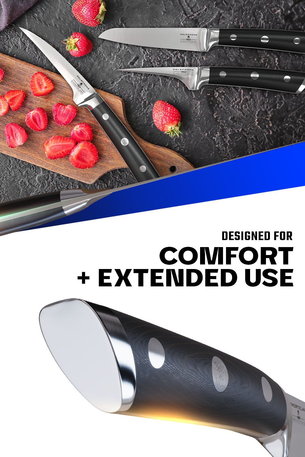 Fruit & Vegetable Paring Knife Set - 3 Piece | Gladiator Series ELITE | NSF Certified | Dalstrong ©