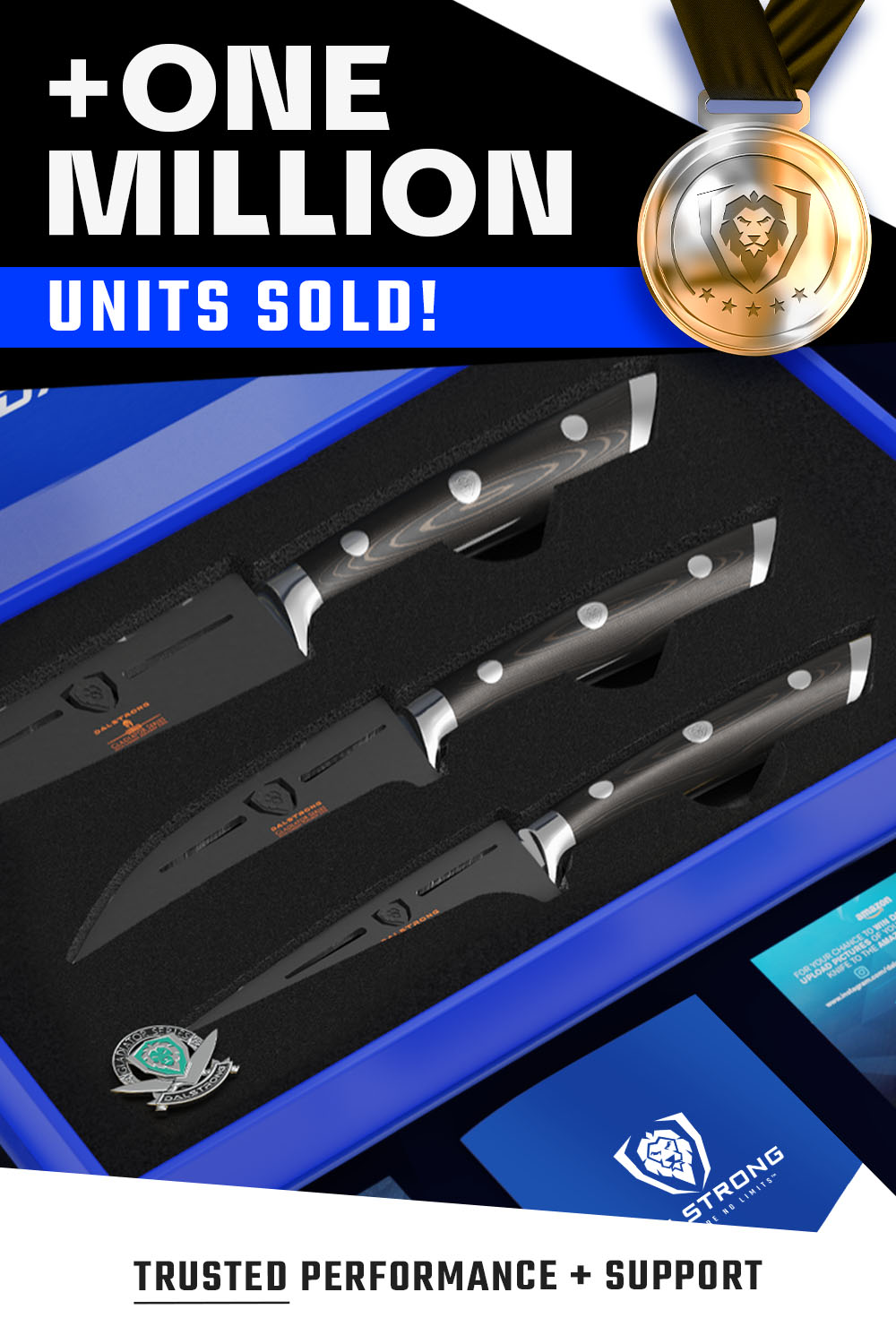 Fruit & Vegetable Paring Knife Set - 3 Piece | Gladiator Series ELITE | NSF Certified | Dalstrong ©