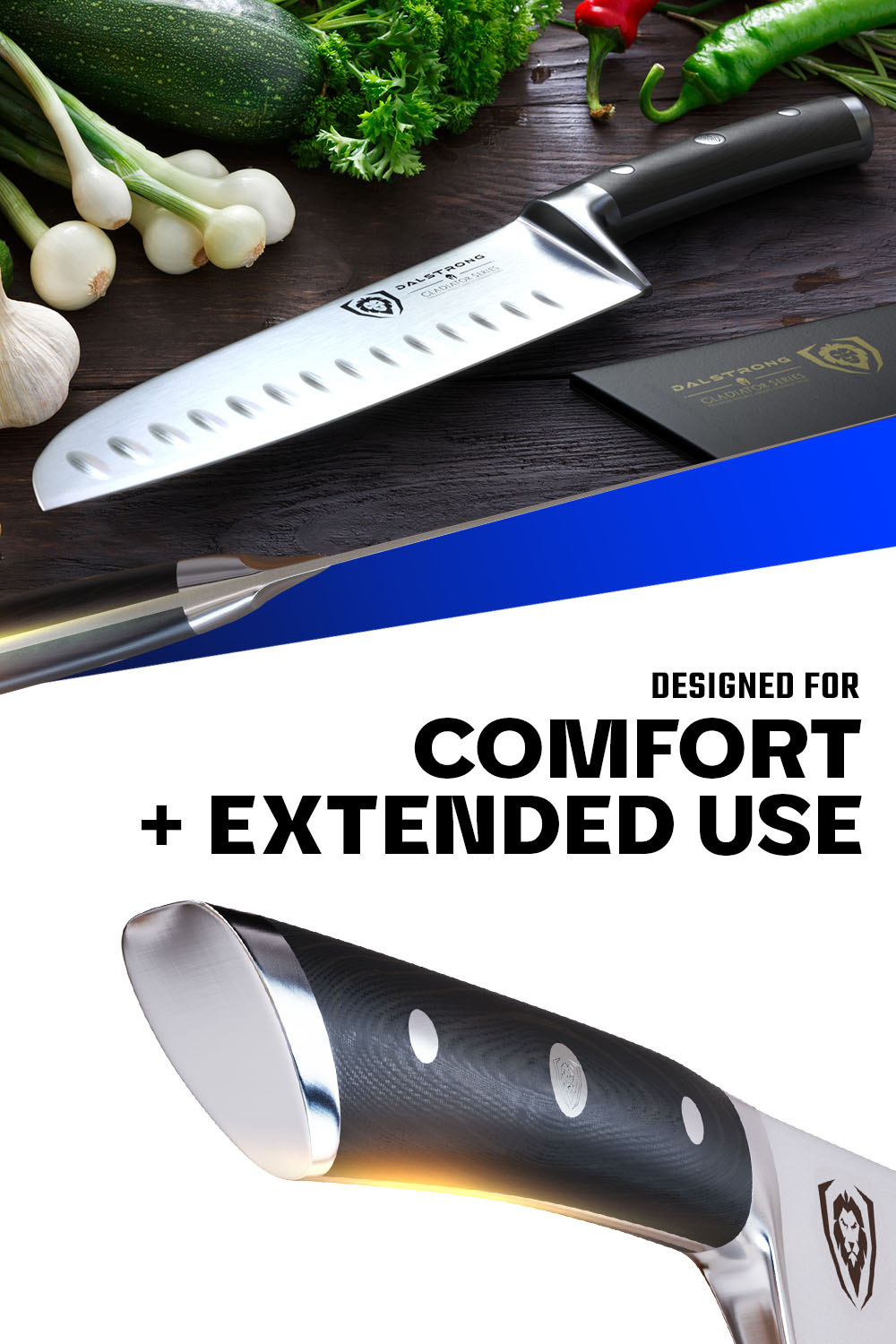Santoku Knife 7" | Gladiator Series Elite | NSF Certified | Dalstrong ©