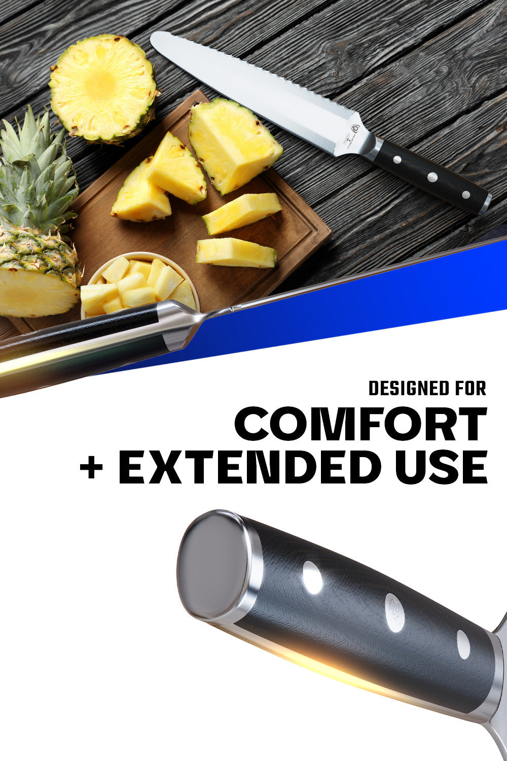 Dual-Sided Chef's Knife 8" | Gemini Twin Blade | Gladiator Series | NSF Certified | Dalstrong ©