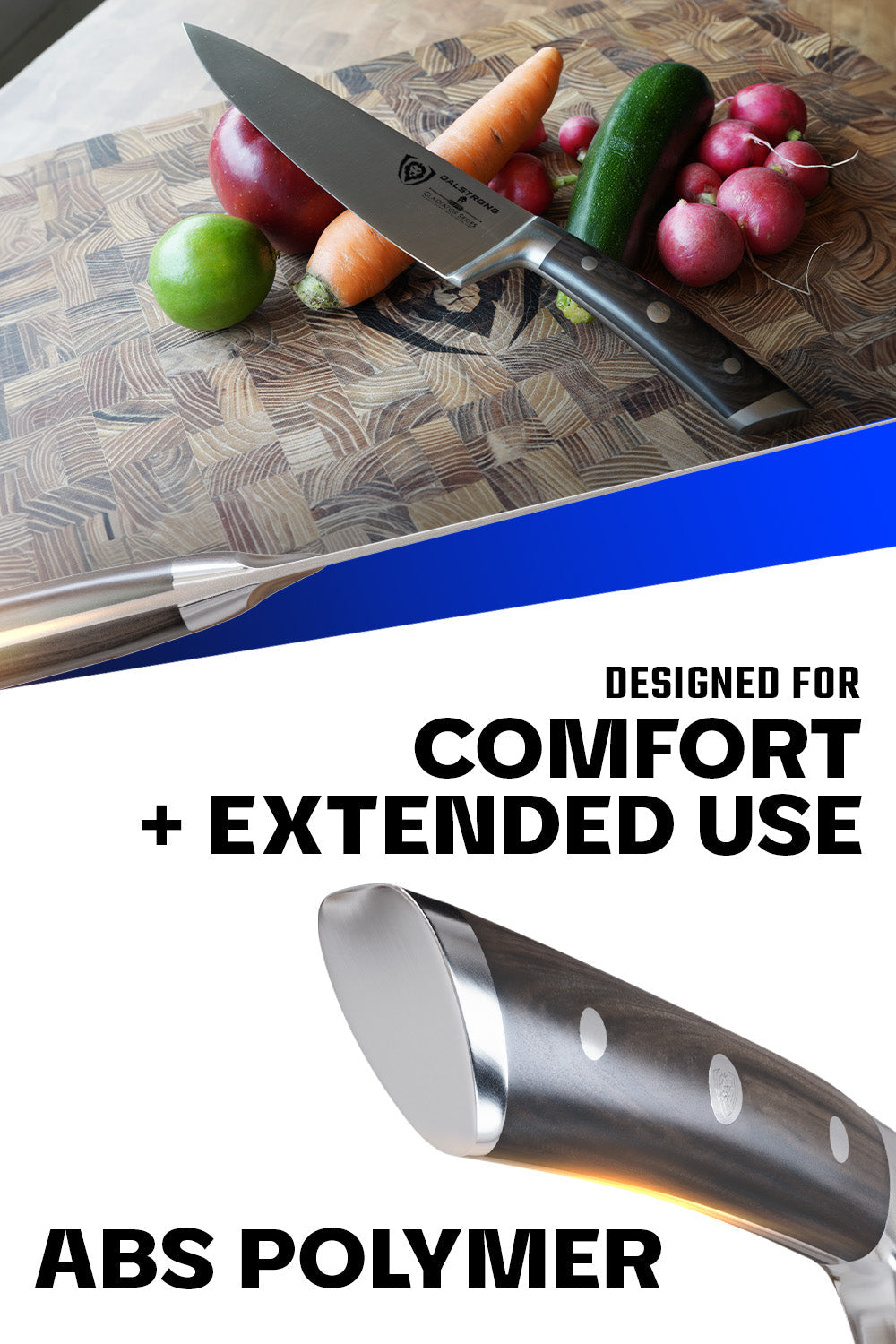 Chef Knife 8" | Faux Wood ABS Handle | Gladiator Series | NSF Certified | Dalstrong ©