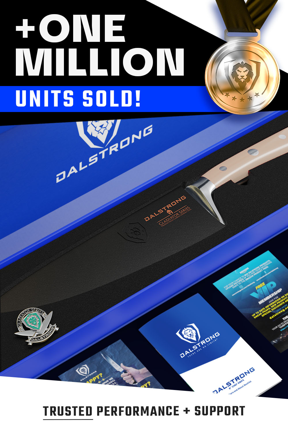 Chef Knife 8" | Peach Handle | Gladiator Series | NSF Certified | Dalstrong ©