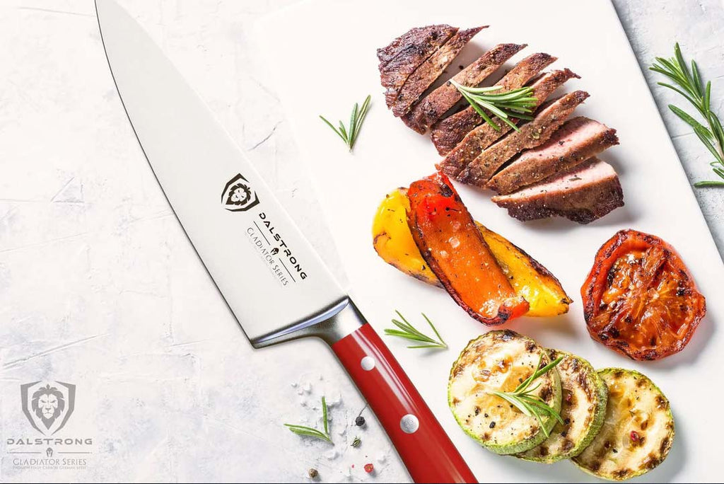 Chef's Knife 8" | Crimson Red Handle | Gladiator Series | NSF Certified | Dalstrong ©