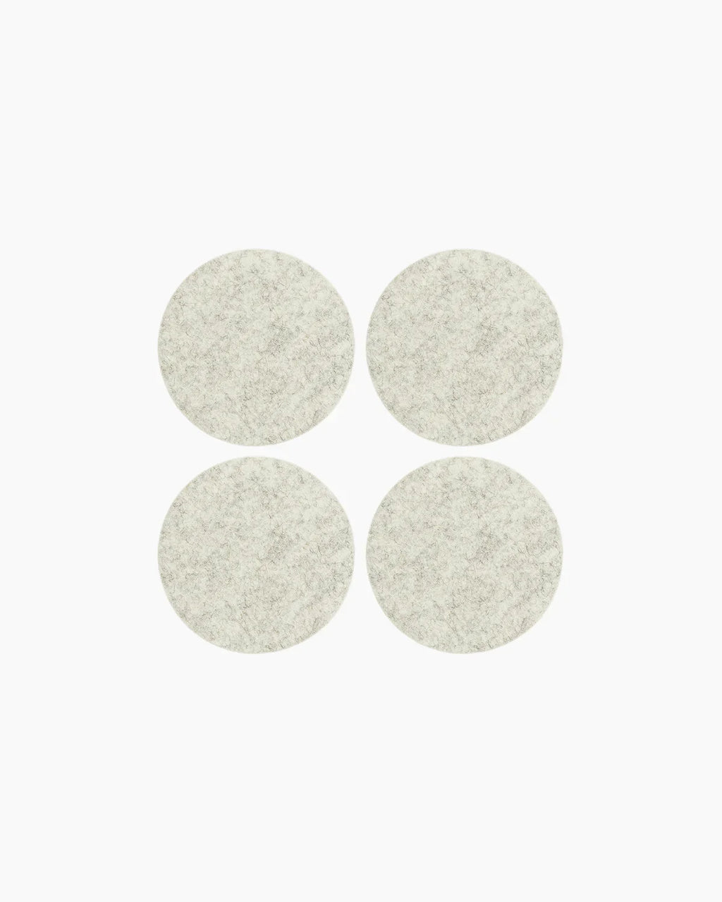Heather White: Bierfilzl Merino Wool Felt Rnd Coaster Solid 4 Pack