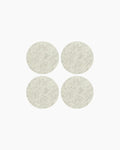 Heather White: Bierfilzl Merino Wool Felt Rnd Coaster Solid 4 Pack