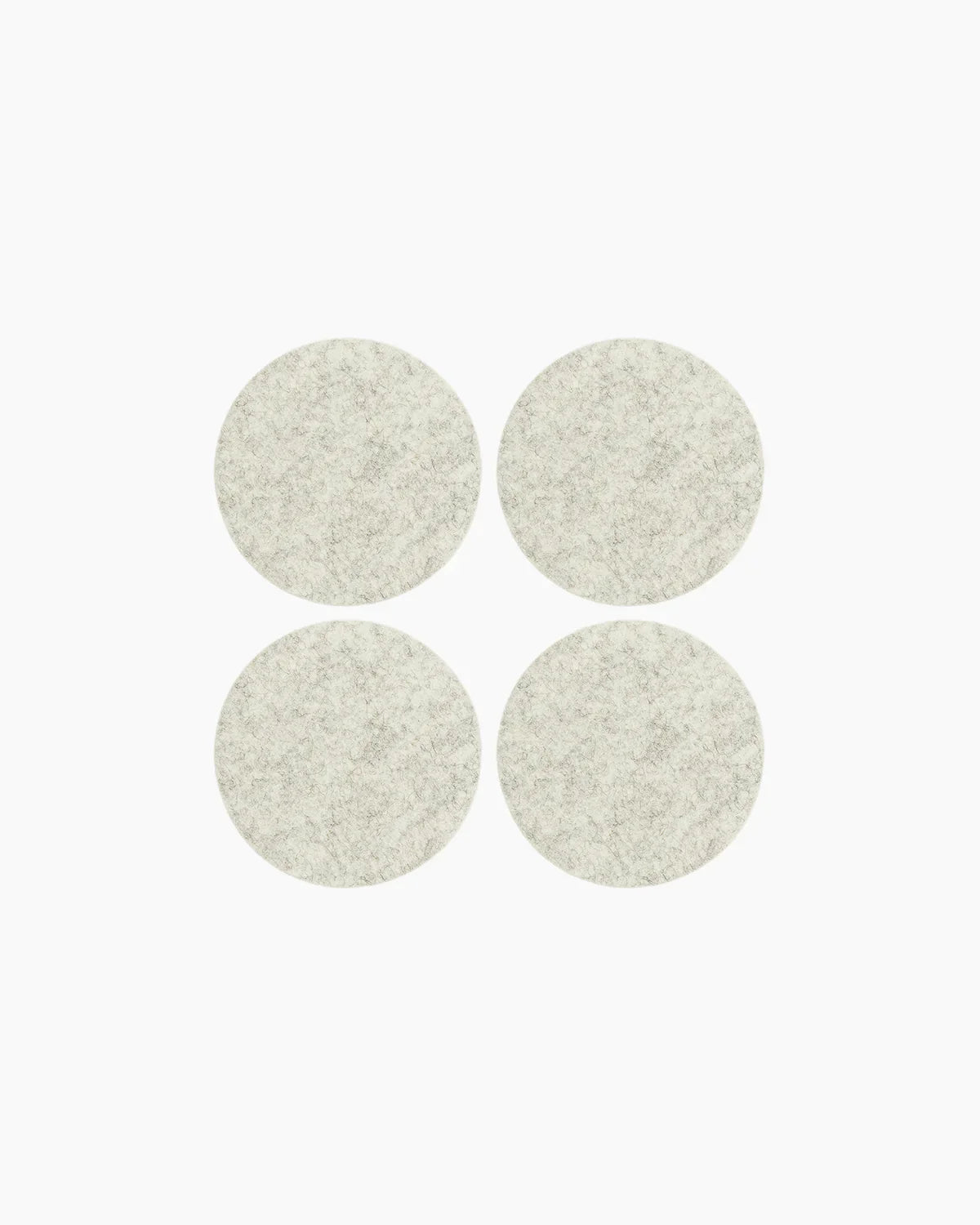Heather White: Bierfilzl Merino Wool Felt Rnd Coaster Solid 4 Pack