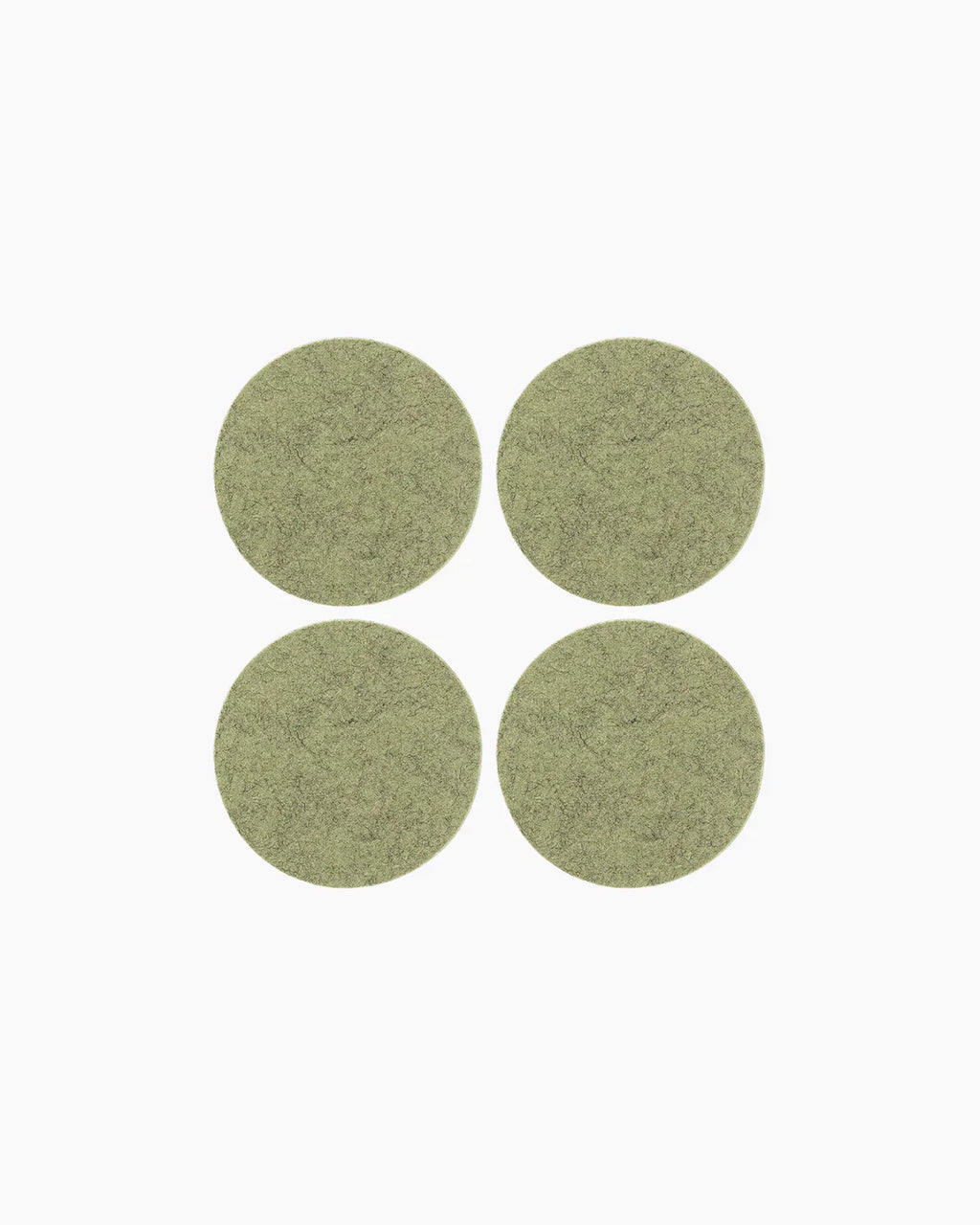 Bierfilzl Merino Wool Felt Round Coaster 4 Pack - Sage