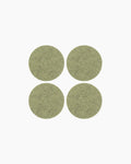 Bierfilzl Merino Wool Felt Round Coaster 4 Pack - Sage