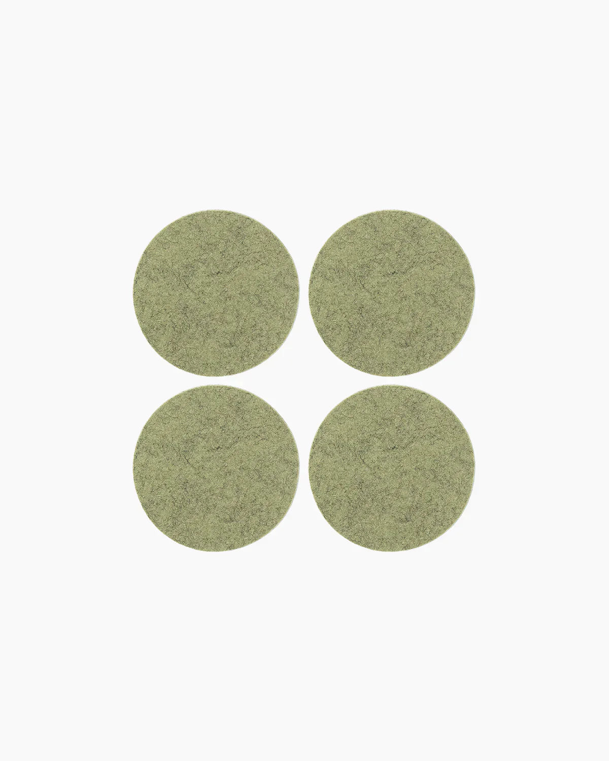 Bierfilzl Merino Wool Felt Round Coaster 4 Pack - Sage