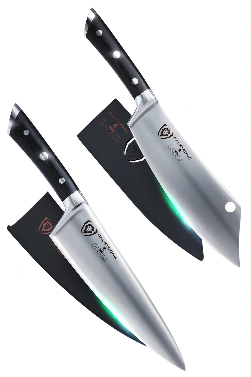 Gladiator Series Chef & BBQ Essentials |  8" Chef's Knife + 8" Chef-Cleaver Hybrid - The Crixus