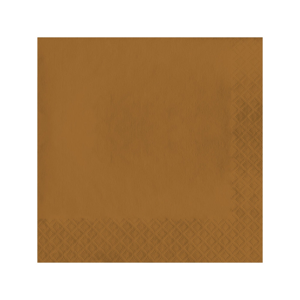 Glittering Gold Paper Beverage/Cocktail Napkins