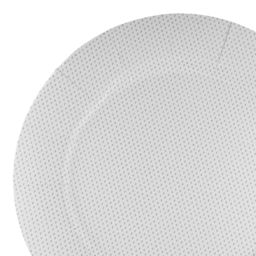 Glitz White Round Disposable Paper Charger Plates (13")