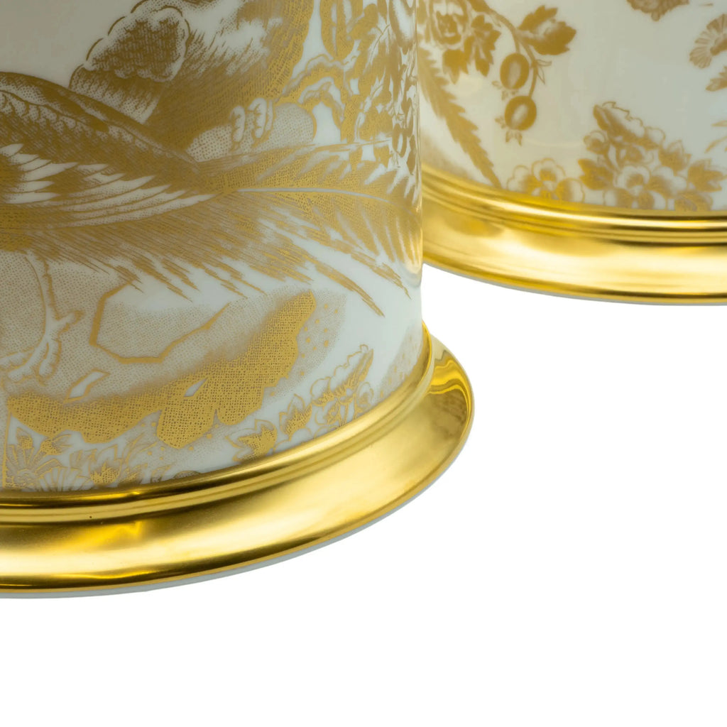 Royal Crown Derby Gold Aves Storage Jar