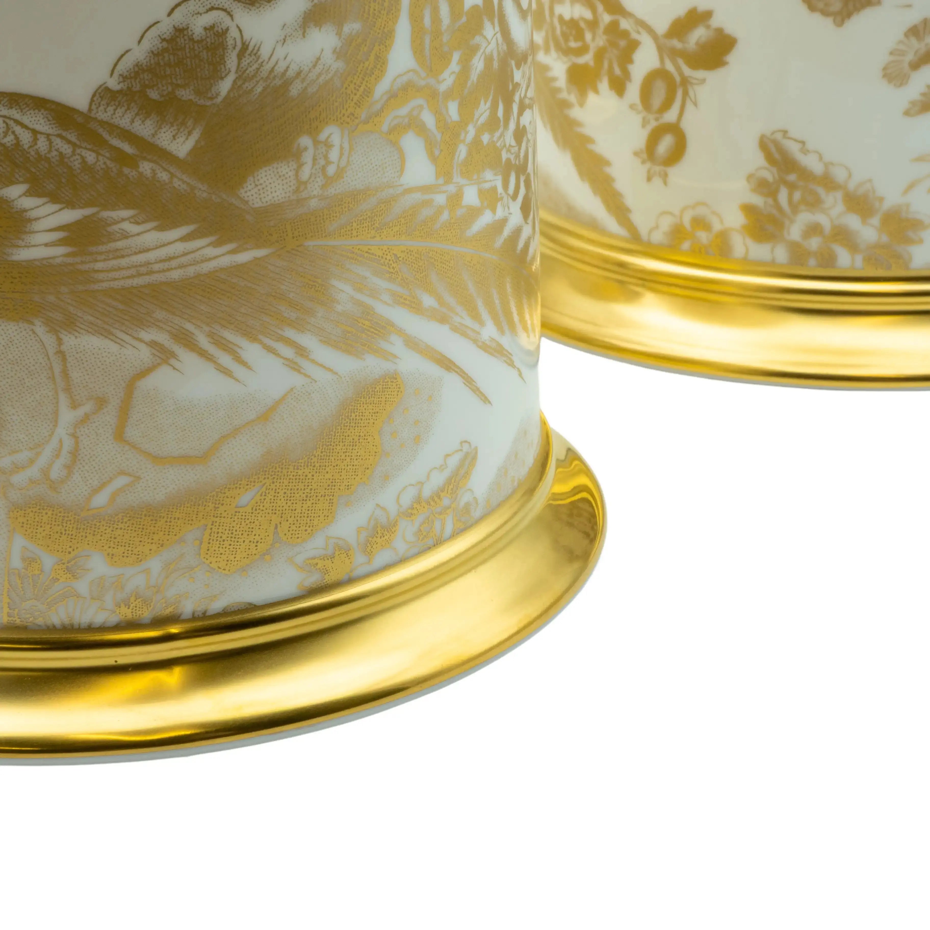Royal Crown Derby Gold Aves Storage Jar