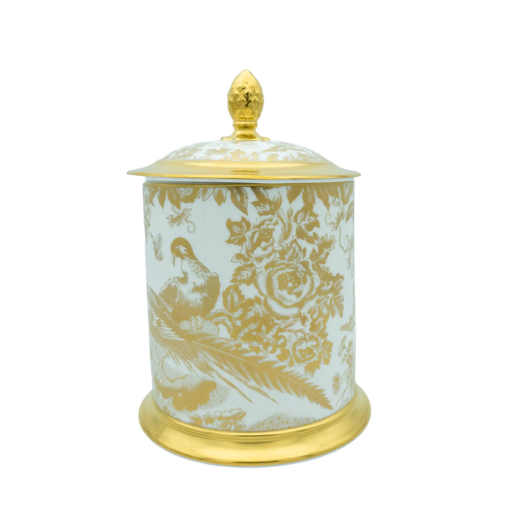 Royal Crown Derby Gold Aves Storage Jar