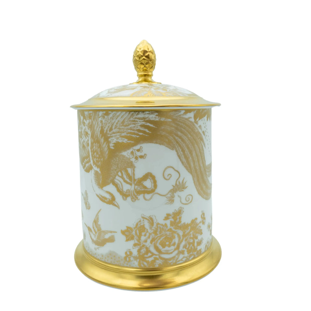 Royal Crown Derby Gold Aves Storage Jar