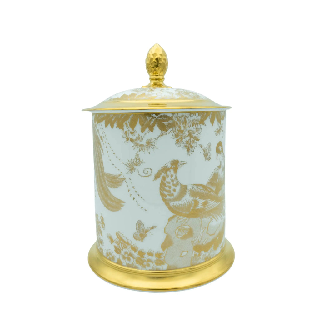 Royal Crown Derby Gold Aves Storage Jar