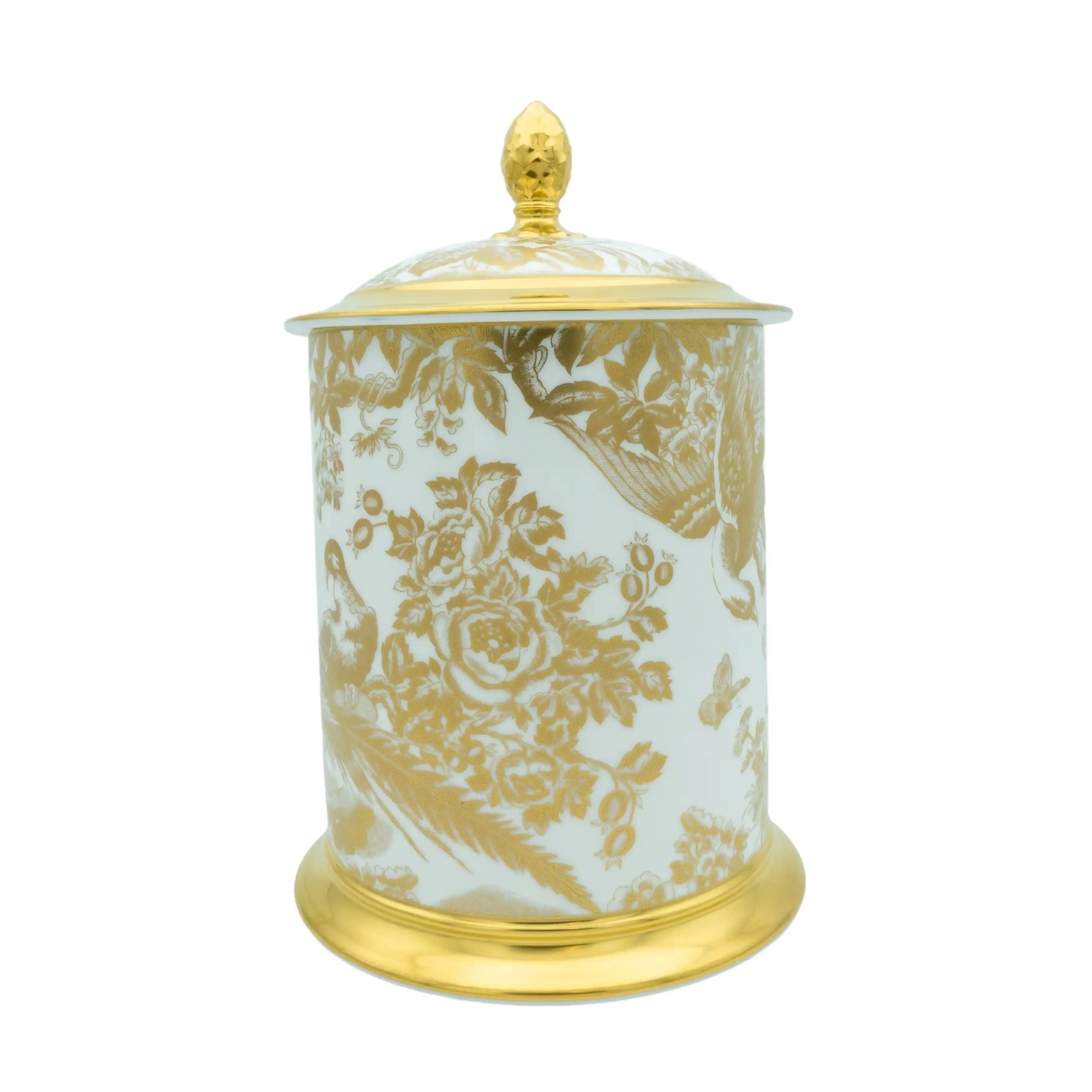 Royal Crown Derby Gold Aves Storage Jar