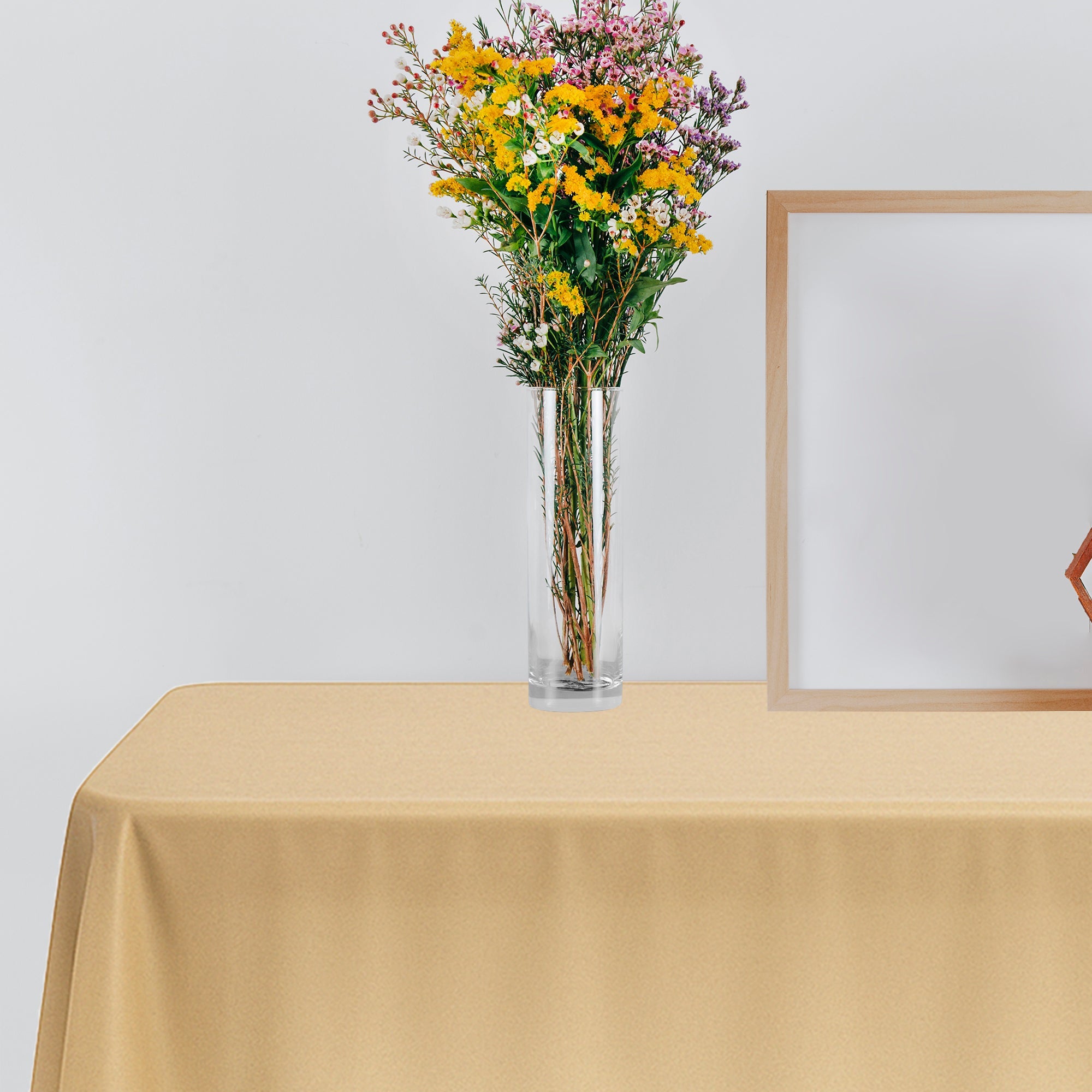 Gold Rectangular Disposable Plastic Tablecloths (54" x 108")