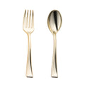 Gold Disposable Plastic Mini Flatware Set