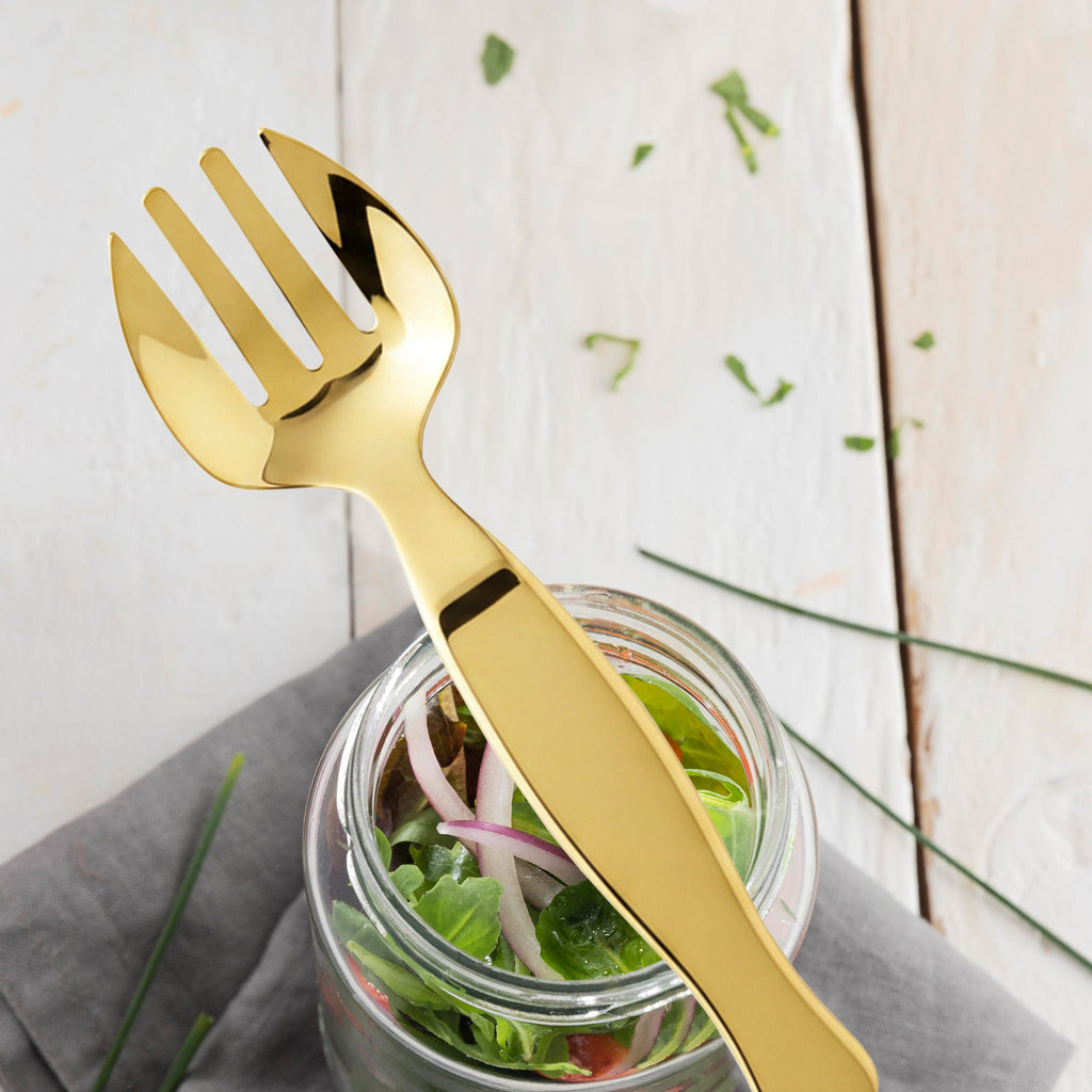 Gold Disposable Plastic Serving Forks