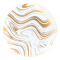 White with Gold Waves Plastic Appetizer/Salad Plates (7.5")