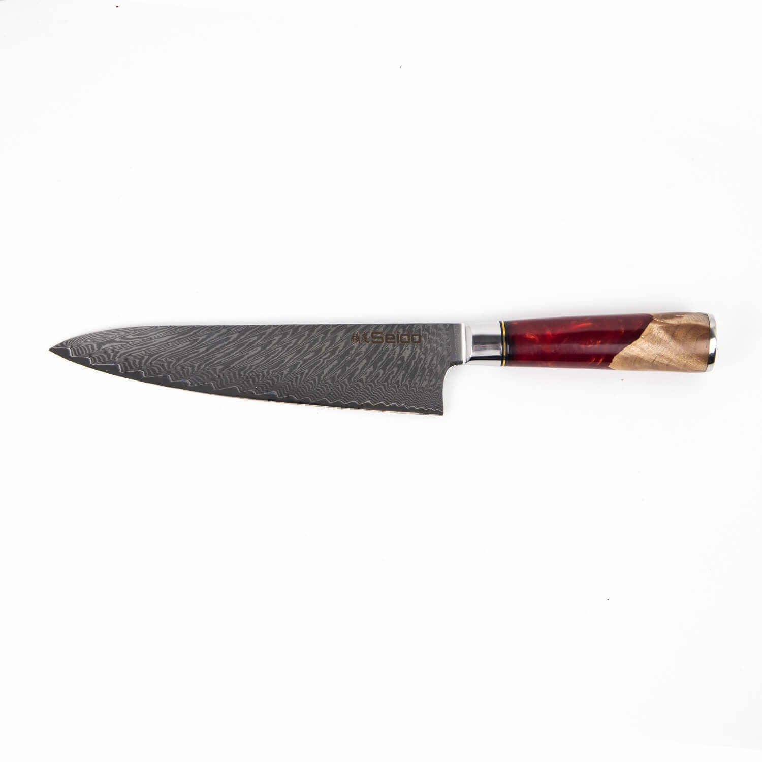 Gyuto Executive Chef Knife with Red Resin Handle