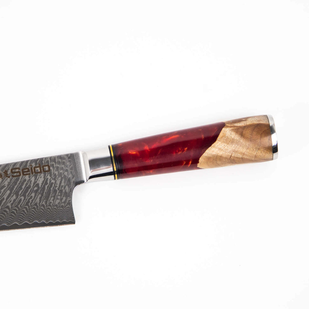 Gyuto Executive Chef Knife with Red Resin Handle