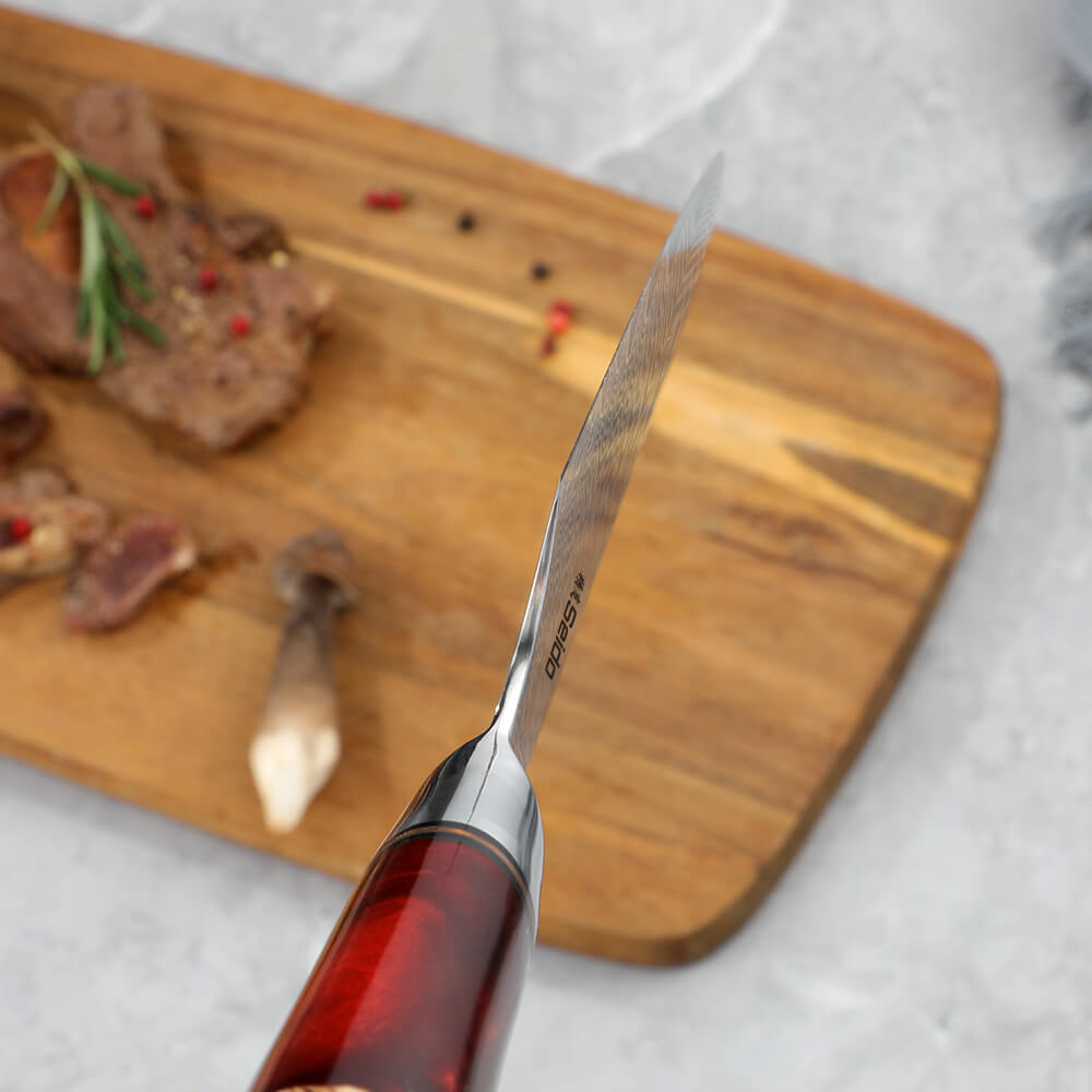 Gyuto Executive Chef Knife with Red Resin Handle
