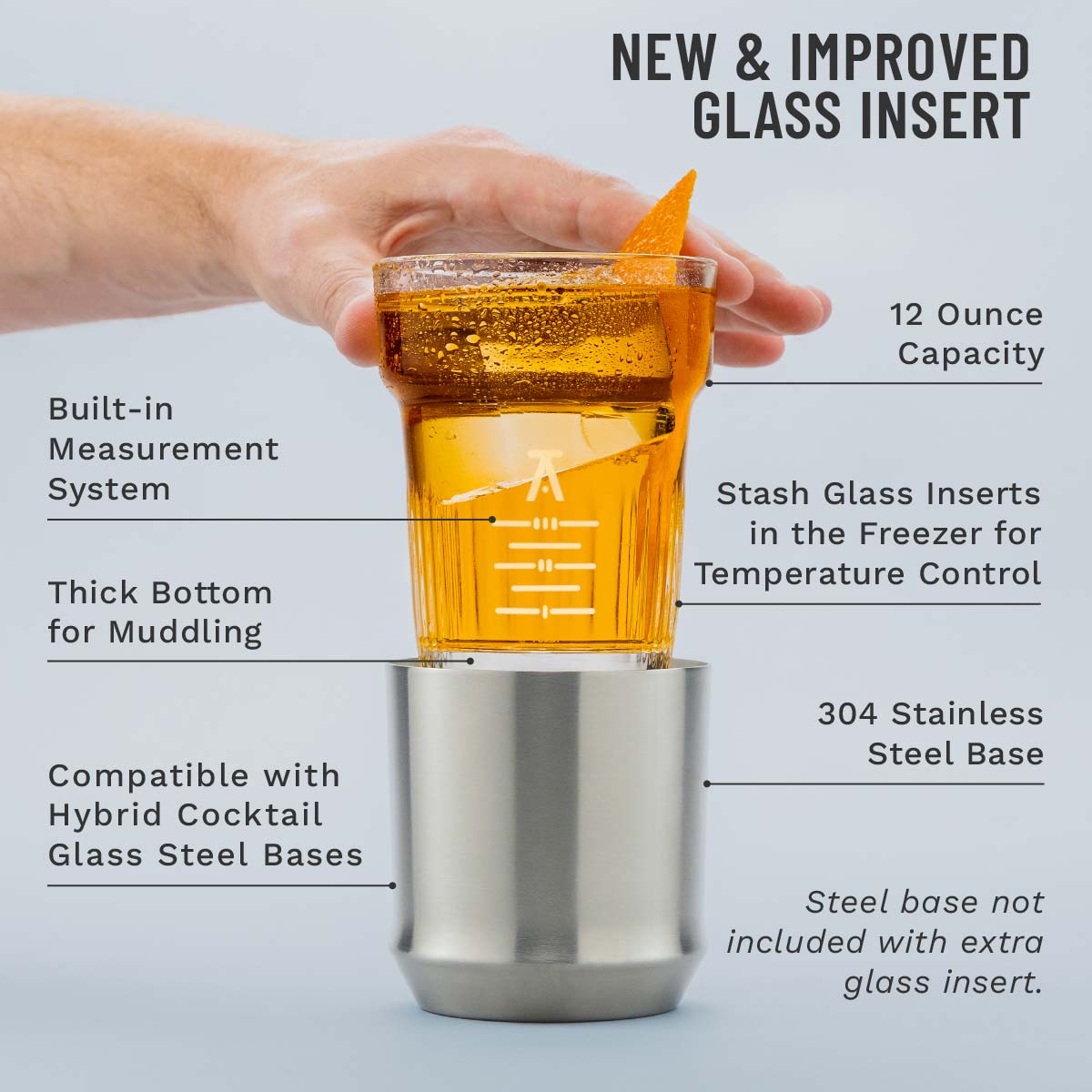 12 ounce Rocks Glass Insert