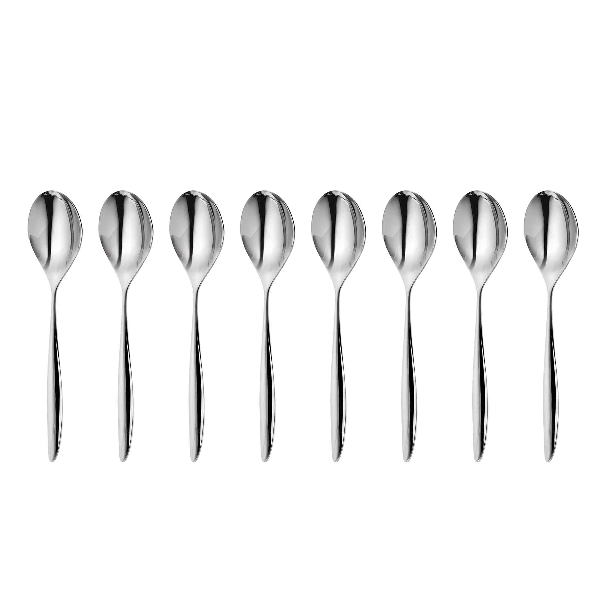 Hidcote Bright Coffee / Espresso Spoon, Set of 8