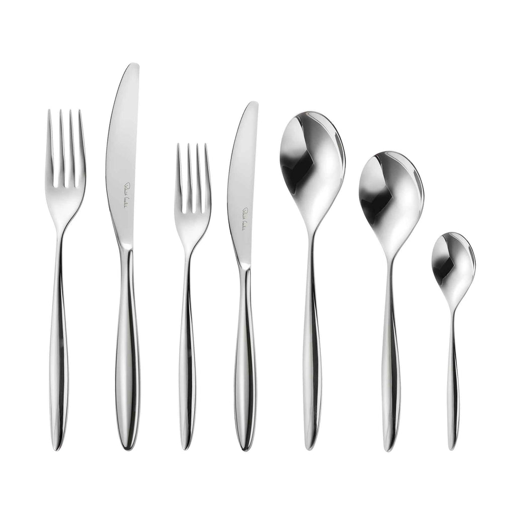 Hidcote Bright Cutlery Set, 96 Piece for 12 People - 12 Free Steak Knives