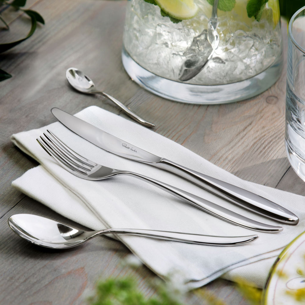 Hidcote Bright Cutlery Set, 30 Piece for 6 People - 6 Free Steak Knives