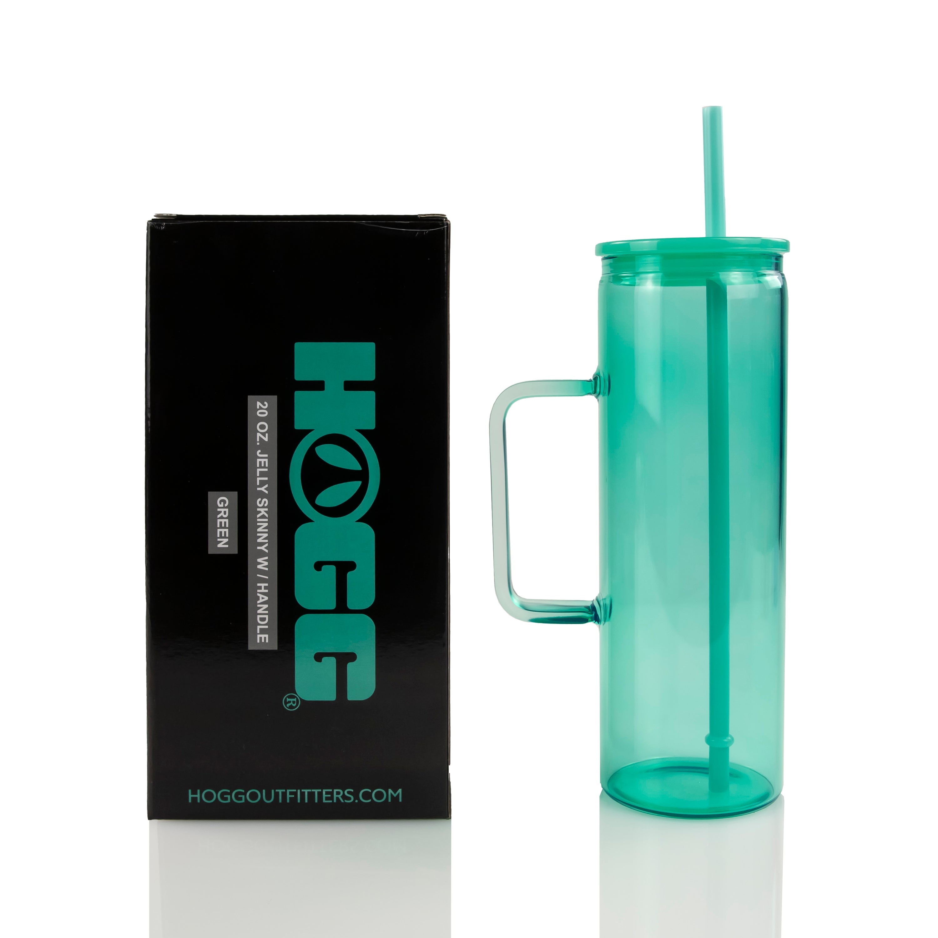 Jelly 20oz Skinny W/ Handle Case (24 Units) - Green