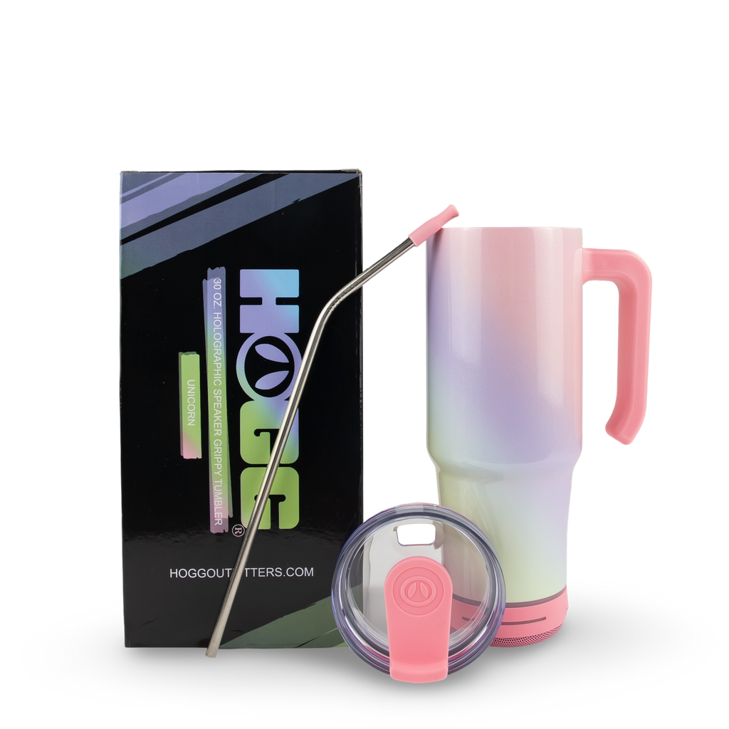 30oz Sublimatable Holographic Speaker Grippy Tumbler - Unicorn