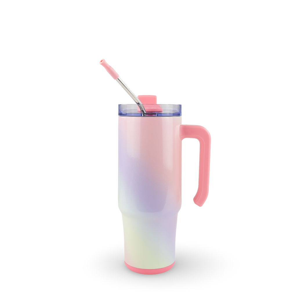 30oz Sublimatable Holographic Speaker Grippy Tumbler Case (24 Units) - Unicorn