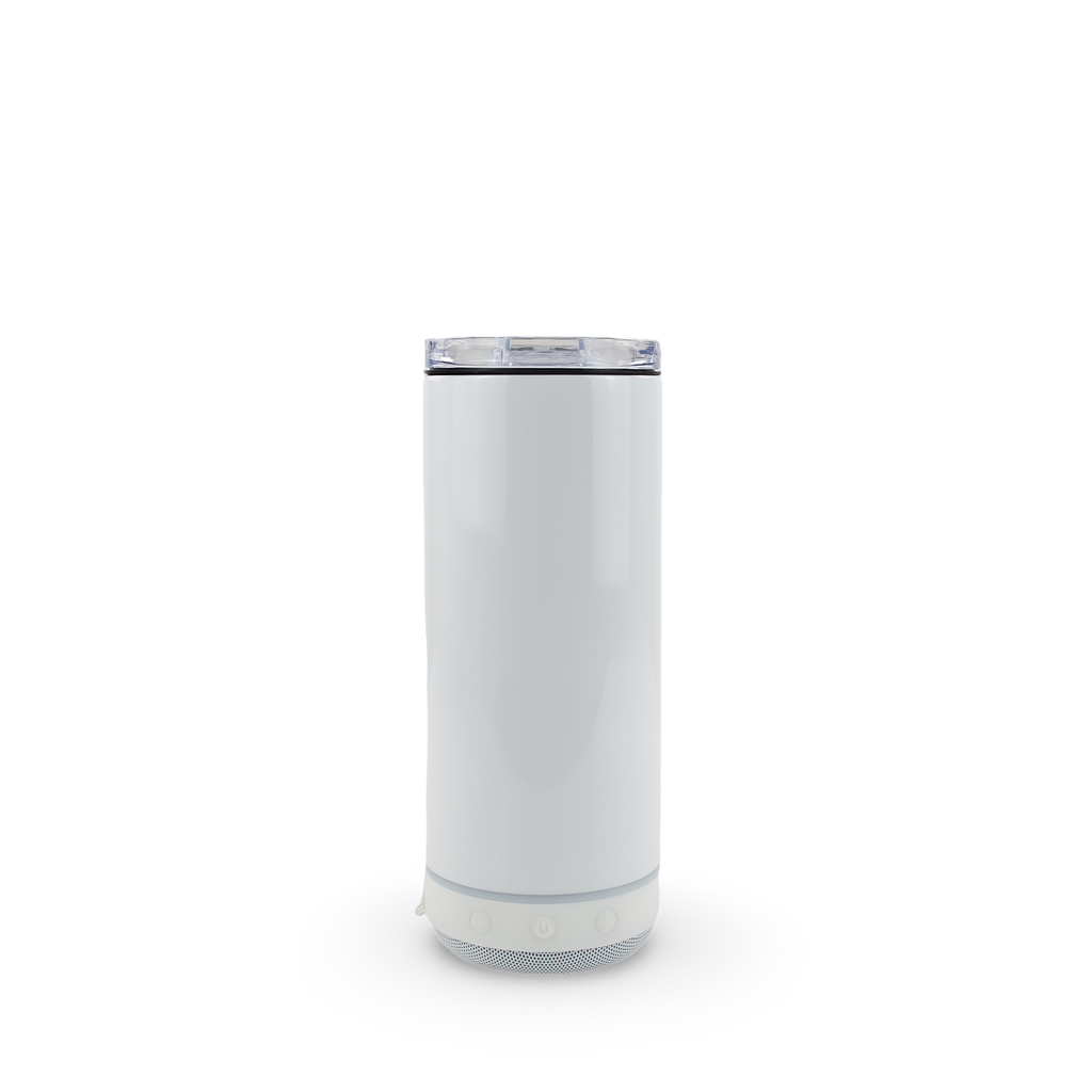4 in 1 Sublimatable Speaker Can Cooler - White Speaker
