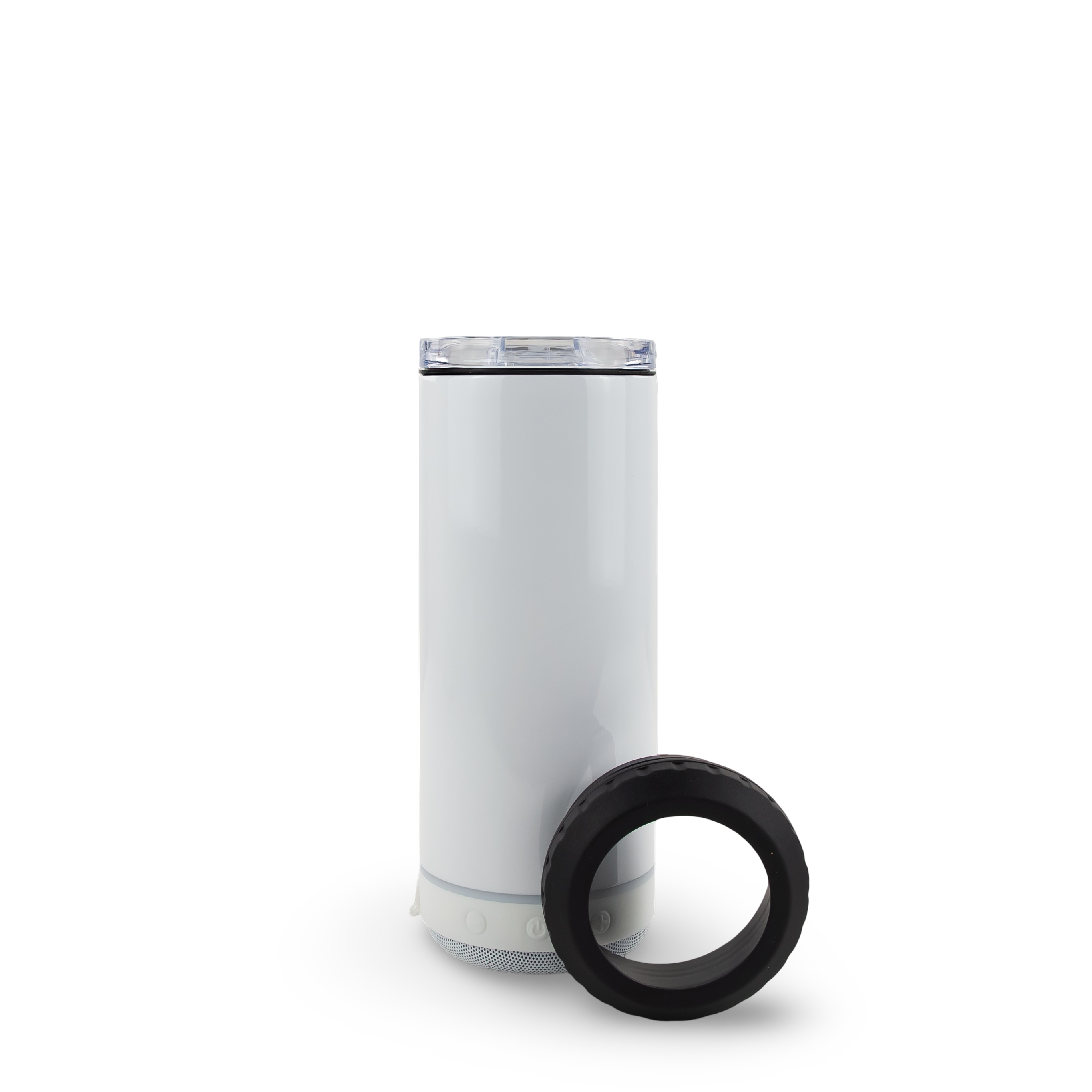 4 in 1 Sublimatable Speaker Can Cooler - White Speaker