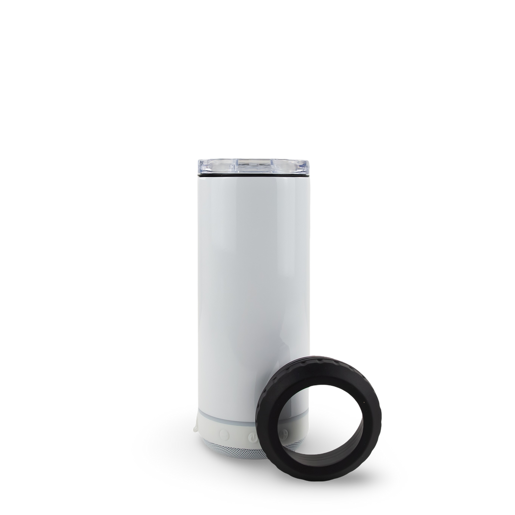 4 in 1 Sublimatable Speaker Can Cooler Case (25 Units) - White Speaker