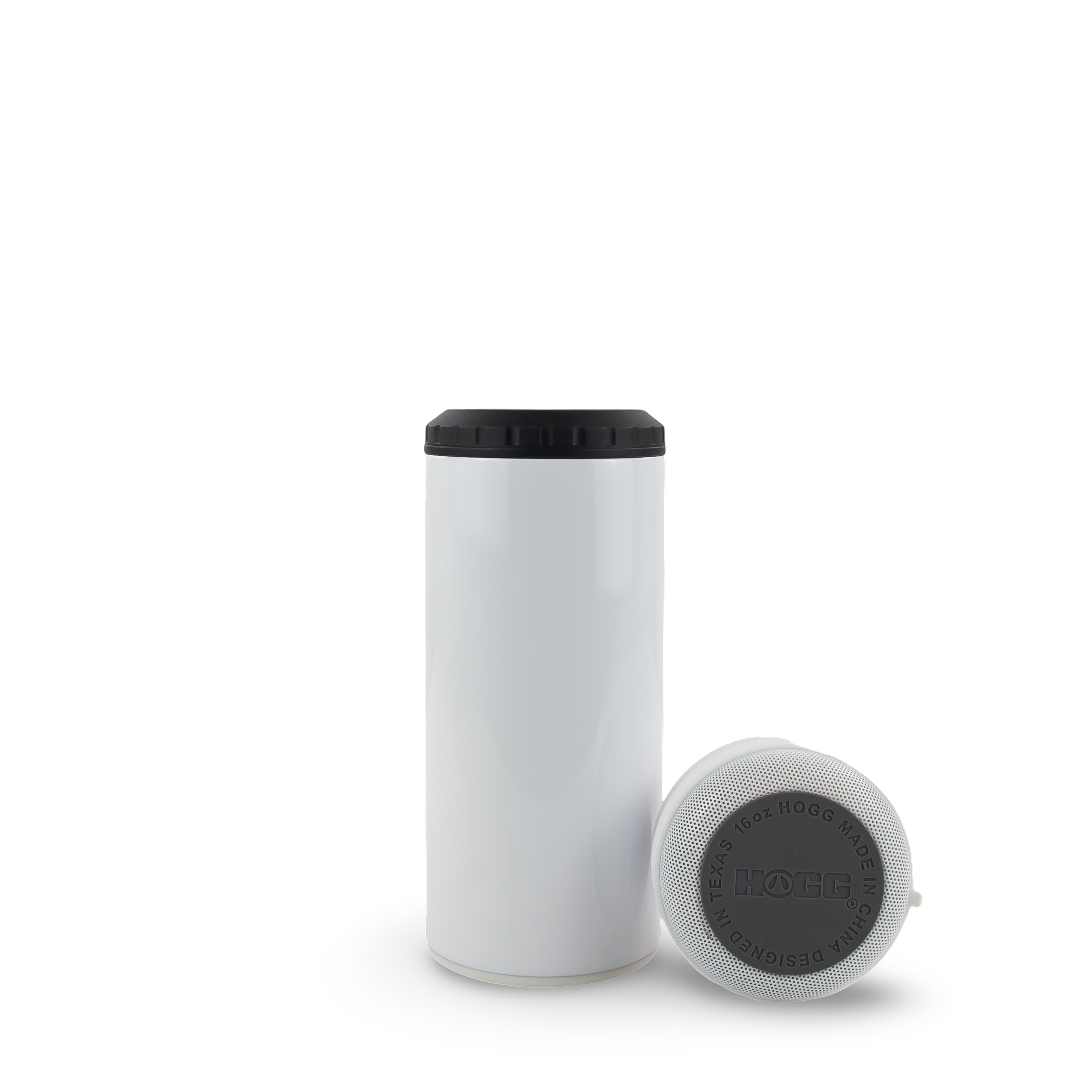 4 in 1 Sublimatable Speaker Can Cooler - White Speaker