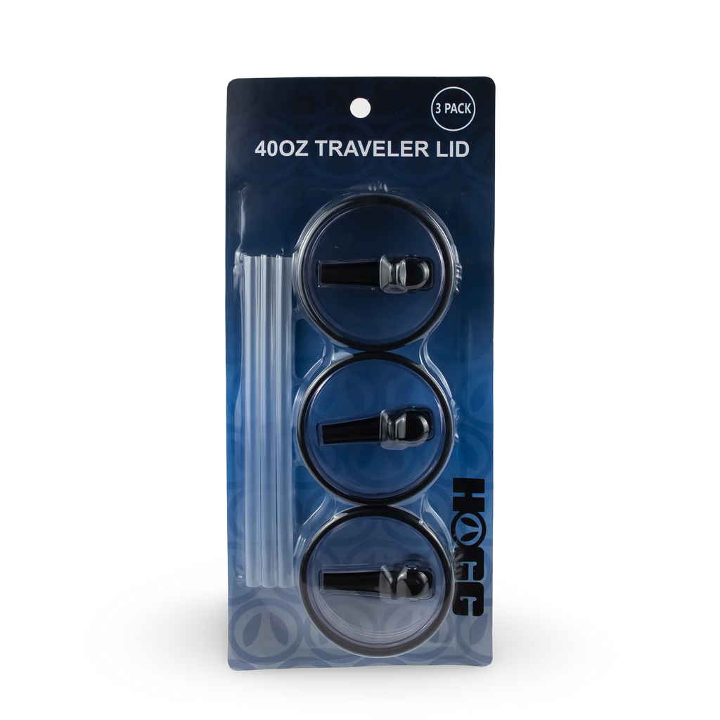 40oz Traveler Tumbler Lid (3 Pack) - Black