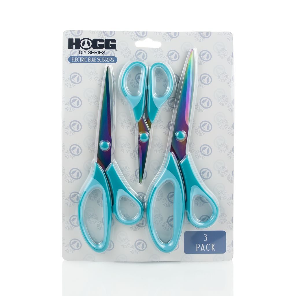 Electric Blue Crafting Scissors (3 Pack)