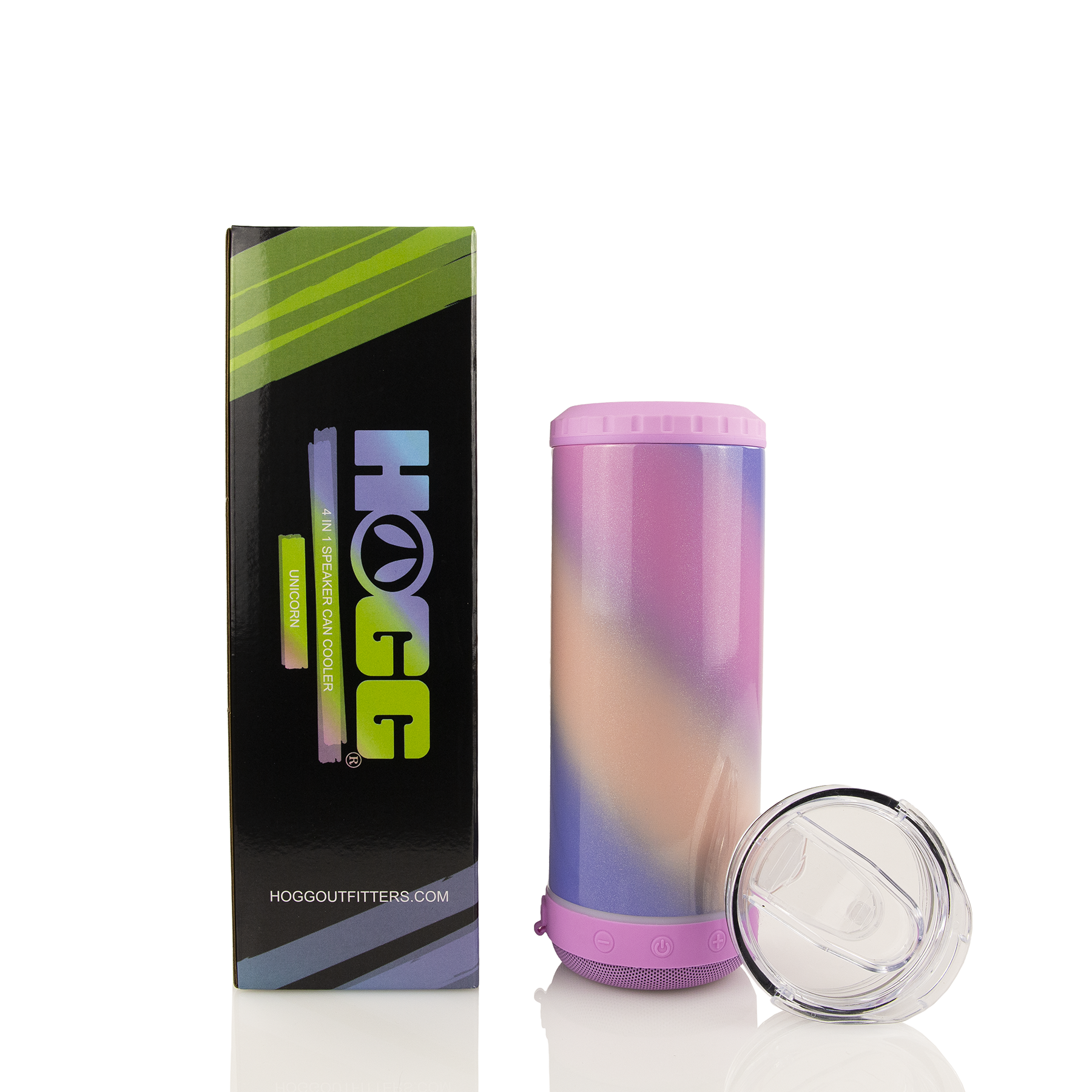 4 in 1 Sublimatable Holographic Speaker Can Cooler - Unicorn