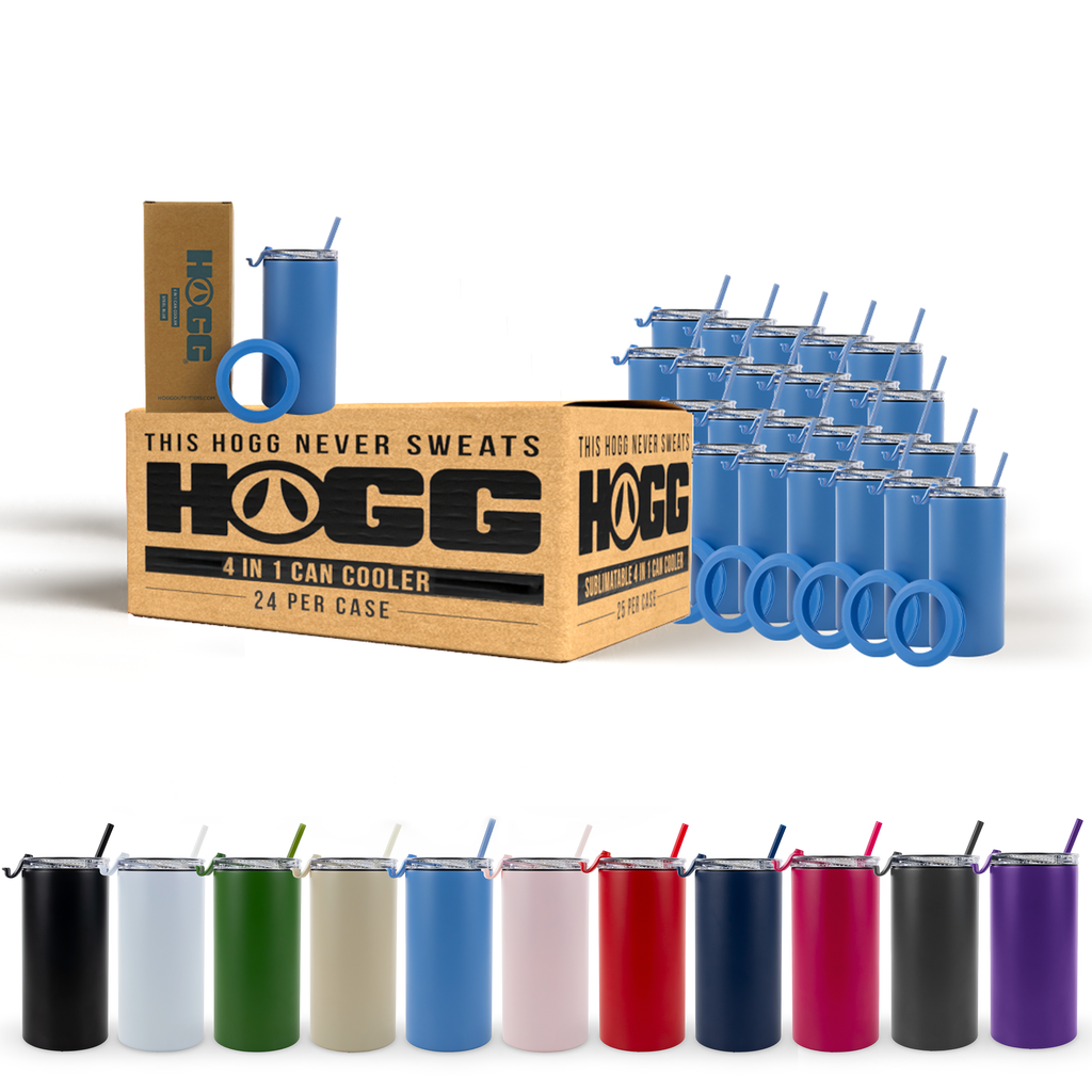 4 in 1 Powder Coated Can Cooler Case (24 Units)