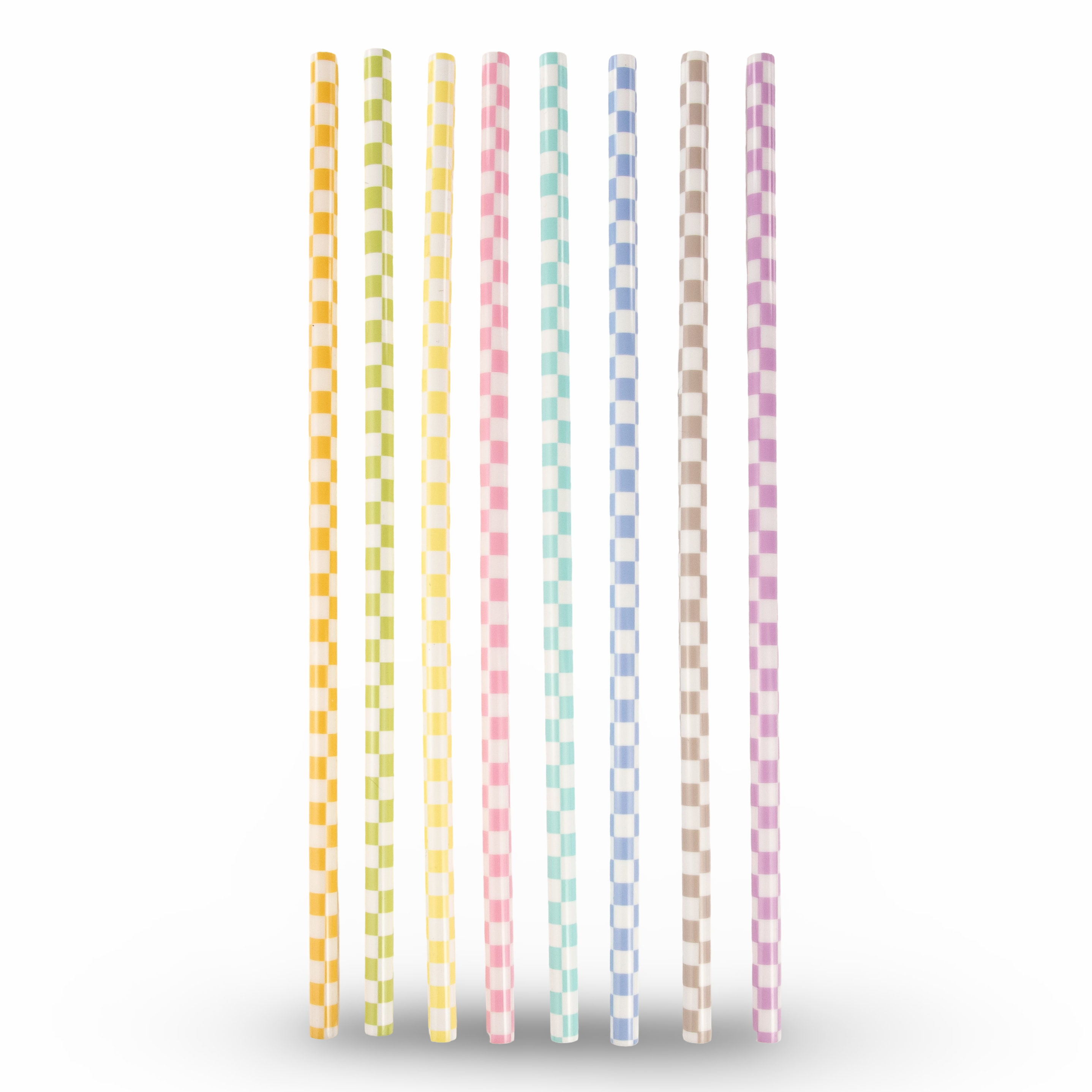 Daydream Club – 11" Checkered Straws (24 Pack)