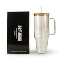 40oz Sublimatable Clear Glass Handle Tumbler