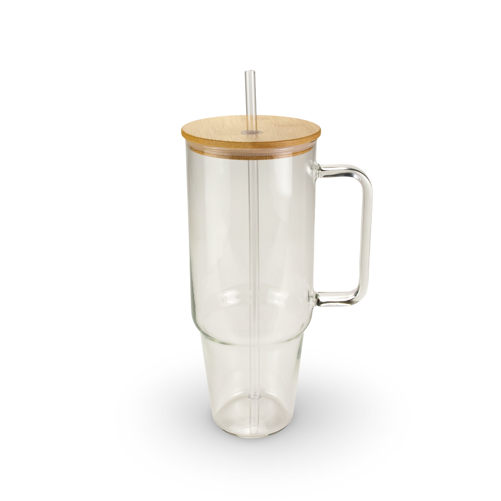40oz Sublimatable Clear Glass Handle Tumbler Case (12 Units)