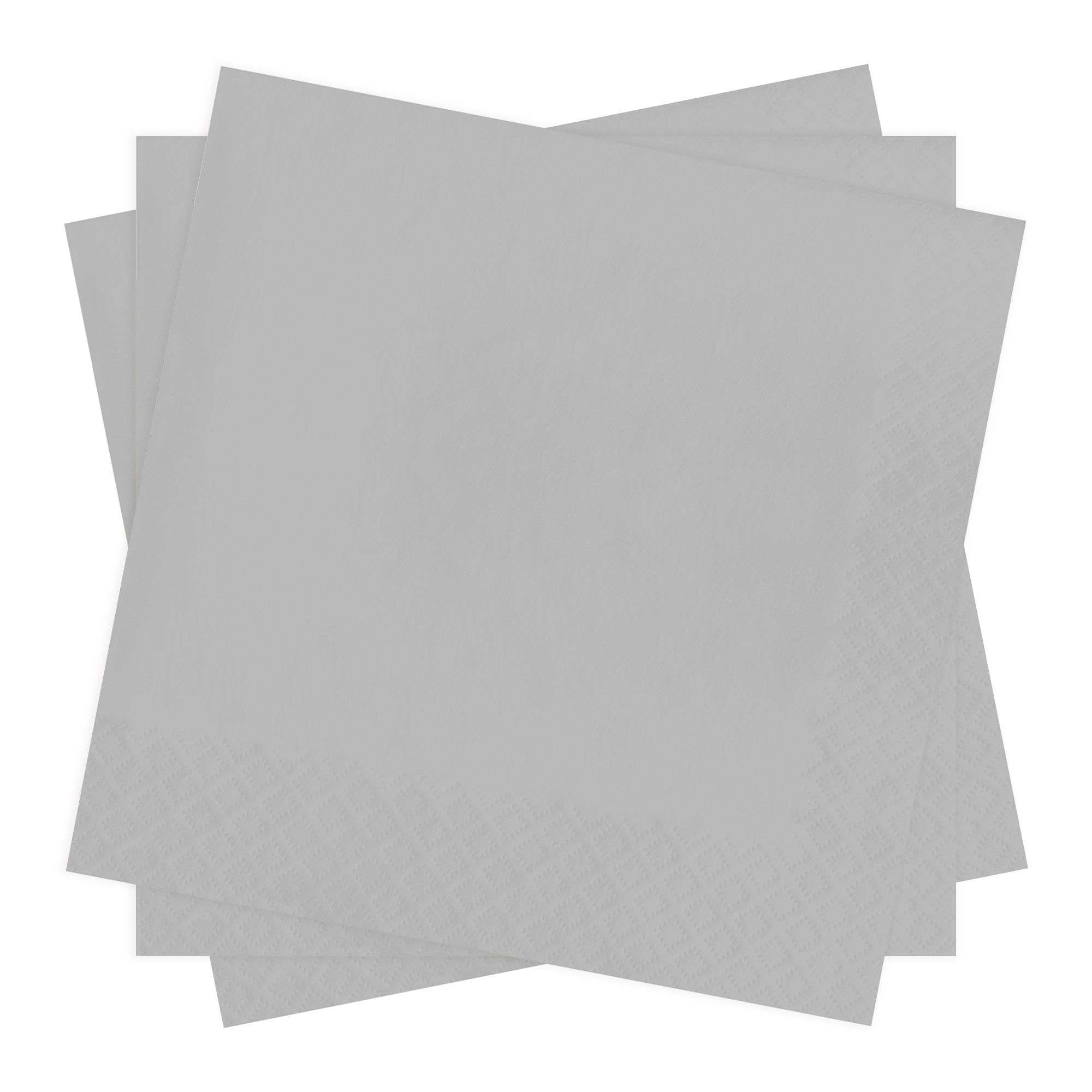 Shimmering Silver Paper Beverage/Cocktail Napkins