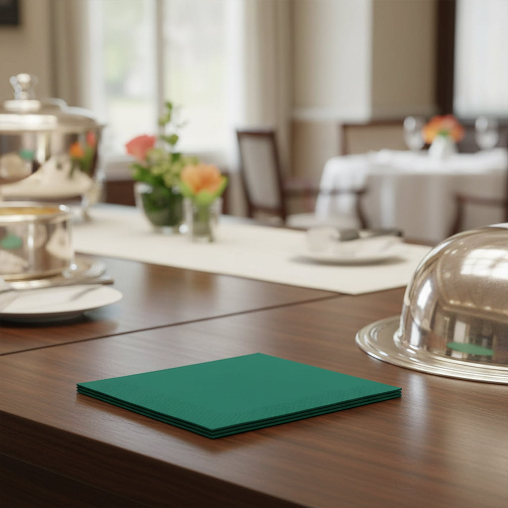 Hunter Green Paper Beverage/Cocktail Napkins